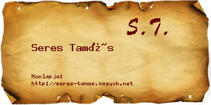 Seres Tamás névjegykártya